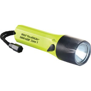Pelican 2460 StealthLight Flashlight, AA Battery, LED, Rechargeable, 7.0 in Lg, 112 lm Max Lumens Output